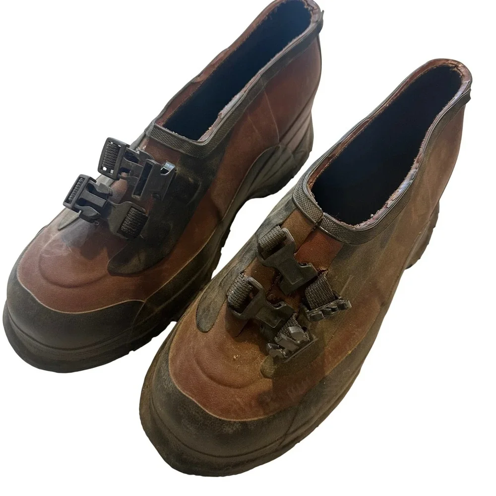 Salisbury Overshoes Mens 12 Brown Rubber Safety Boots 20kV Buckle 4125
